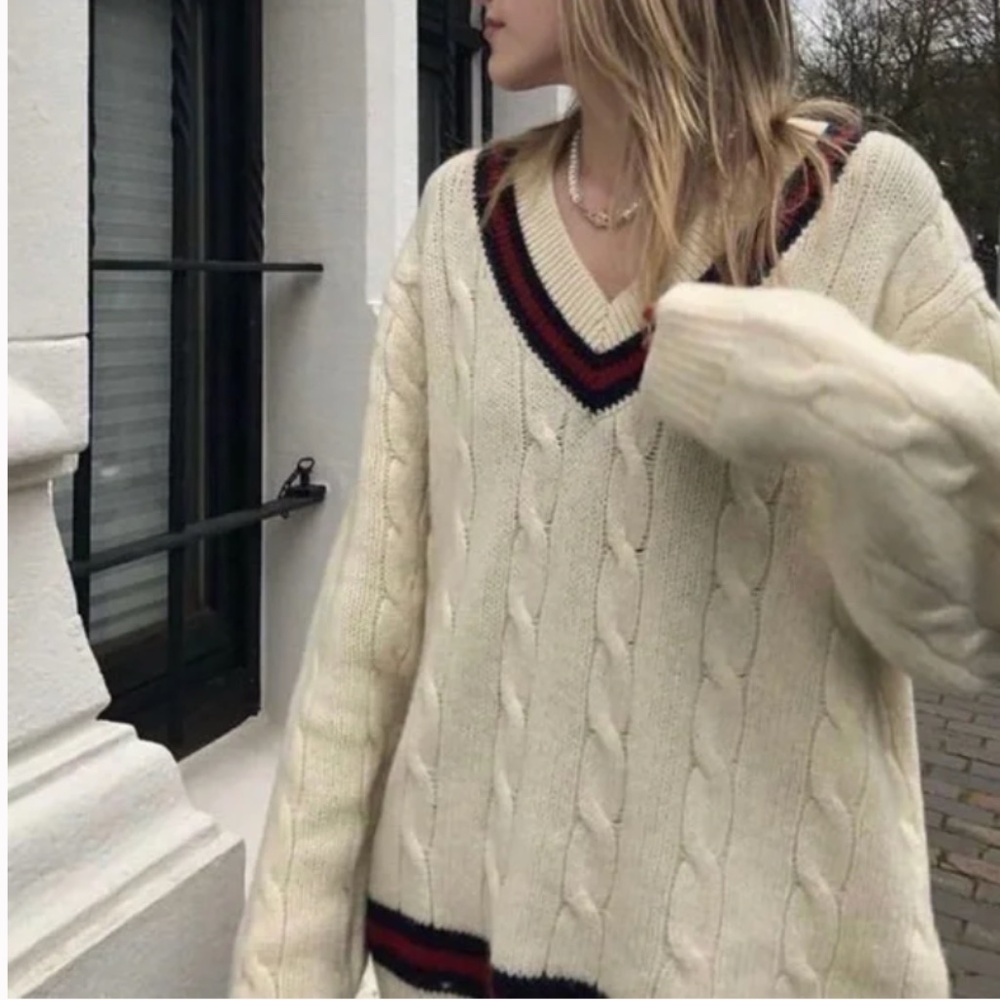 Brandy Melville Wool Nikki Striped Sweater - Picture 2 of 8